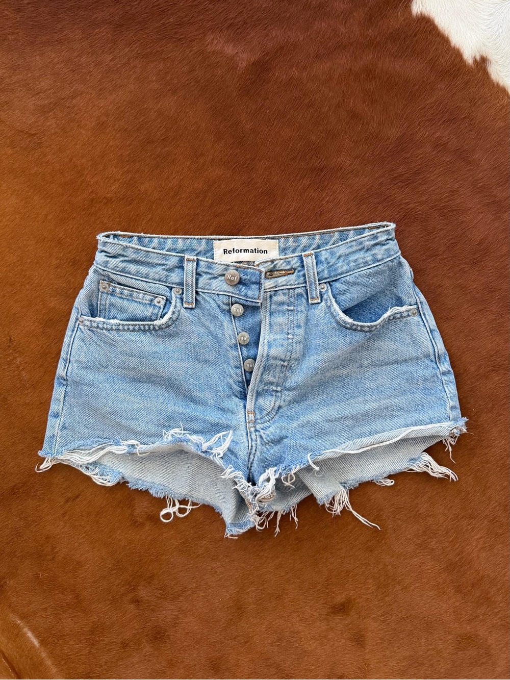 Reformation denim shorts size 23